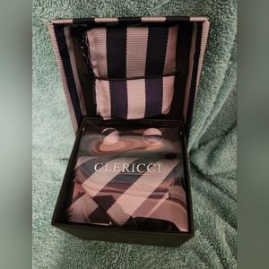 Clericci Tie, pocket square, cufflinks